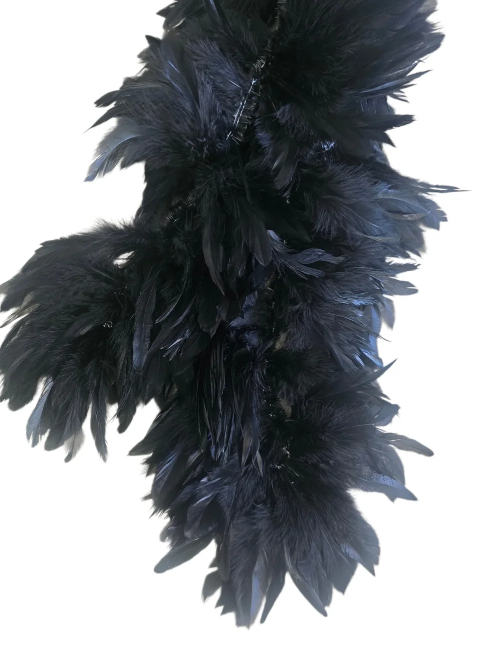 Black Feather Boa – 60” Glam Statement / Old Hollywood / Burlesque Vibe - Picture 5 of 5